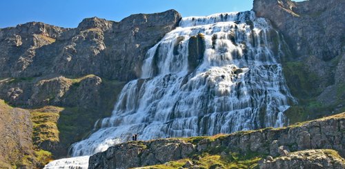 Der Wasserfall Dynjandi in den Westfjorden