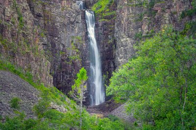 Wasserfall Fulufjället im Nationalpark Njuppeskär