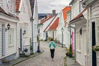 Spaziergang durch die Stadt Stavanger in Norwegen