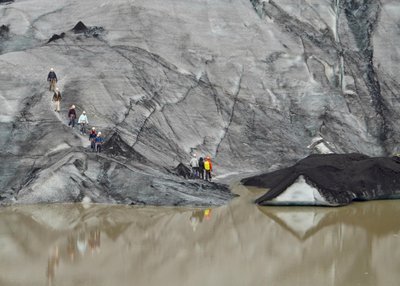 Geltschweranderung auf dem Sólheimajökull.