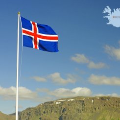 Islandflagge - Südwest-Island