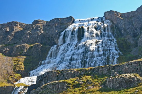 Der Wasserfall Dynjandi in den Westfjorden