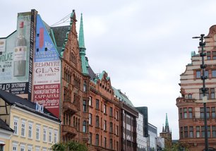 Häuserzeile am Markt in Malmö