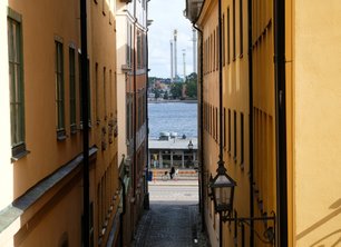 Gamla Stan in Stockholm mit Blick auf Gröna Lund