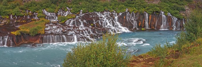 Island-Newsletter contrastravel - Lavawasserfälle Hraunfossar