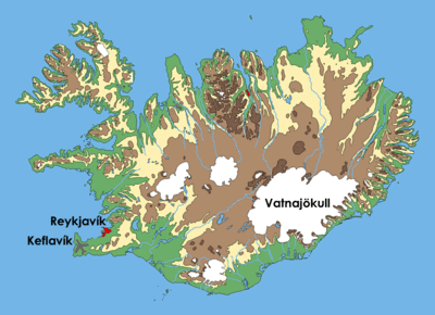 Island-Karte Karte von Island mit Reykjavík, Keflavík und Gletschern - Die wichtigsten Informationen im Überblick