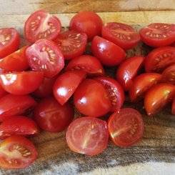 Lachsgratin - Tomaten