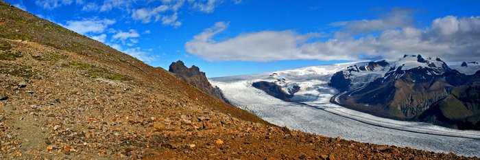 Ein beliebtes Ziel für Tagestouren in Island - Der Skaftafellsjökull im Vatnajökull-Nationalpark