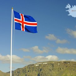 Islandflagge - Südwest-Island