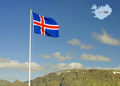 Islandflagge - Südwest-Island Islandflagge - Südwest-Island