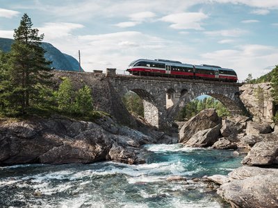 Mit der Bahn in Norwegen unterwegs durch schöne Natur Mit der Bahn in Norwegen unterwegs durch schöne Natur