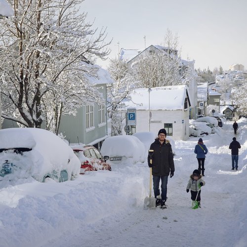 Schnee - Reykjavik